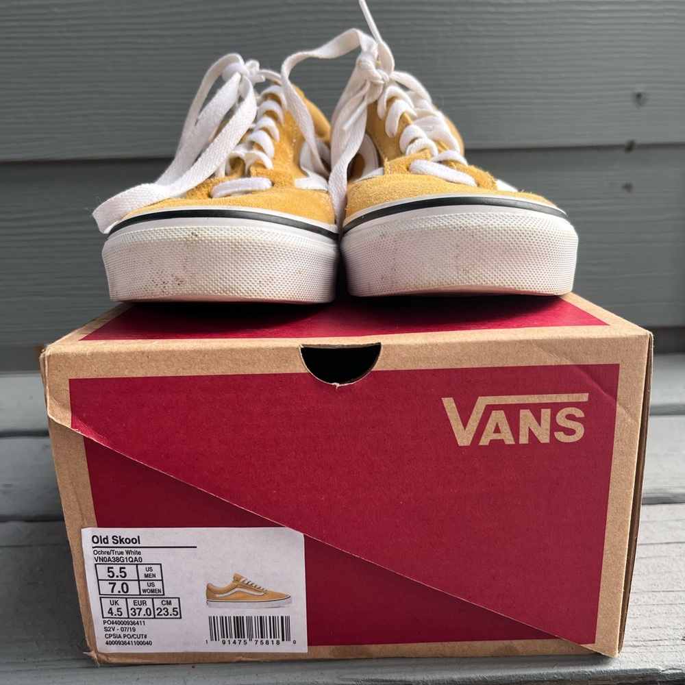 old skool mustard yellow size 7